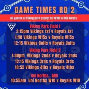 Game times for Round 2